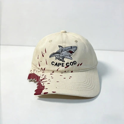 Shark Bite Embroidered Baseball Cap