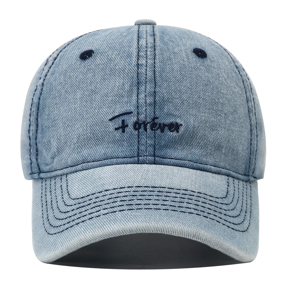 Designer Forever Embroidery Washed Baseball Cap Casquette Homme