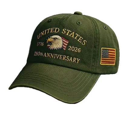 250th Anniversary Hat USA Patriotic Baseball Caps For Men Women