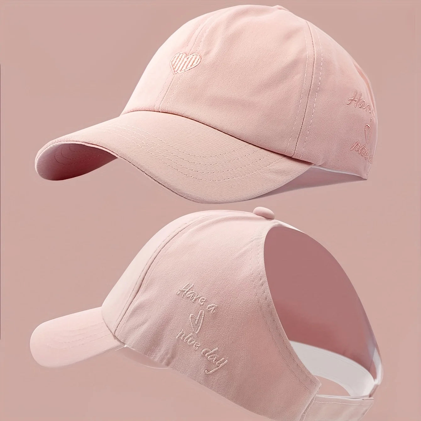 Summer Baseball Cap Breathable Women High Ponytail