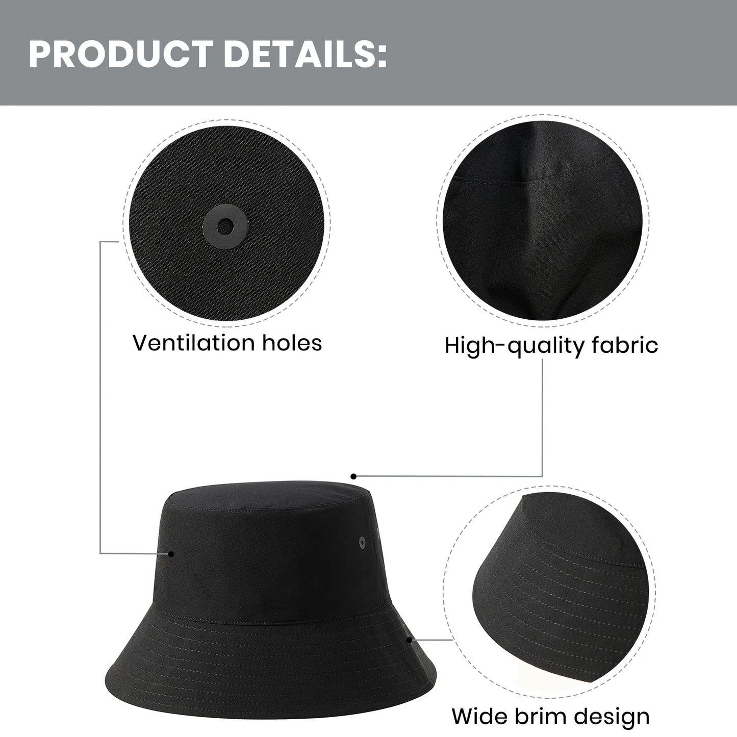 FEICUI Unisex Bucket Hat Beach Sun Hat Aesthetic Fishing Hat for Men Women Teens