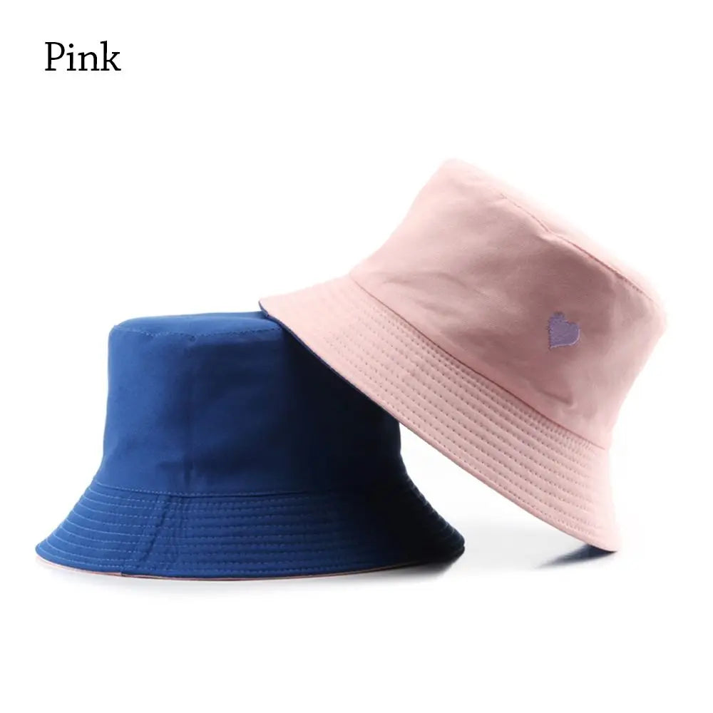 New Double-Sided Bucket Hat Women Men Sun Hat Panama Cap