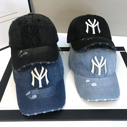 New Unisex Letter Embroidery Washed Cowboy Baseball Caps