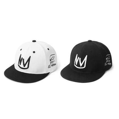 New Style Embroidered YM Small Mountain Hardtop Flat Brim Snapback Cap