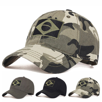 Tactical Baseball Cap Men Summer Brazil Flag Sun Protection Snapback Cap Male