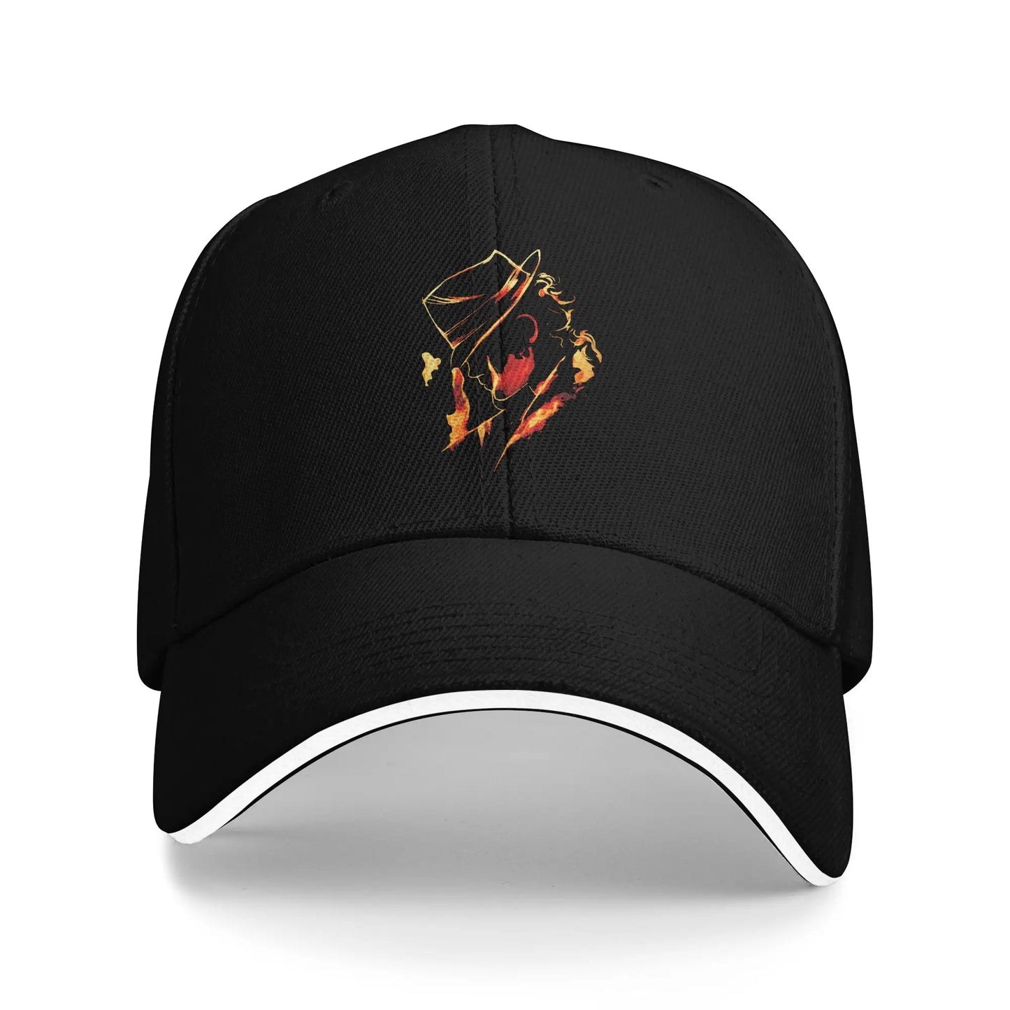 Baseball Cap Rhinestone Silver MJ Michael Jackson Glove Hand Silhouette Print