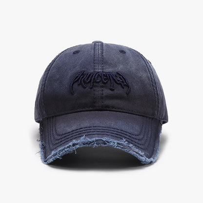 Letter Three-dimensional Embroidery Soft Top Rough Edge Men's BaseballCap