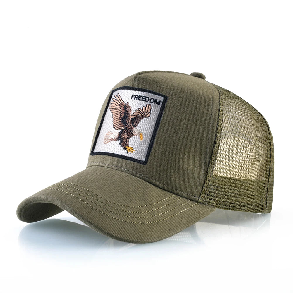 Fashion Baseball Cap With Eagle Embroidery Patch