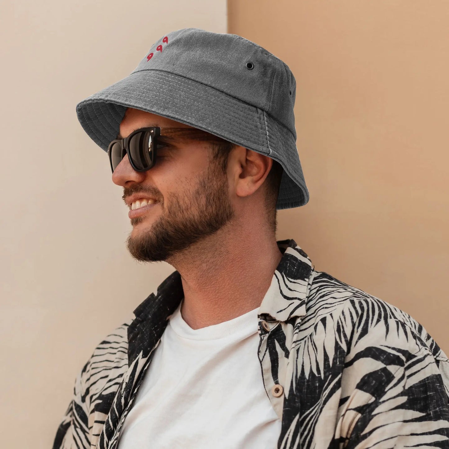 Summer Travel Headwear Rikudou Sennin Chain Washed Denim Bucket Hats