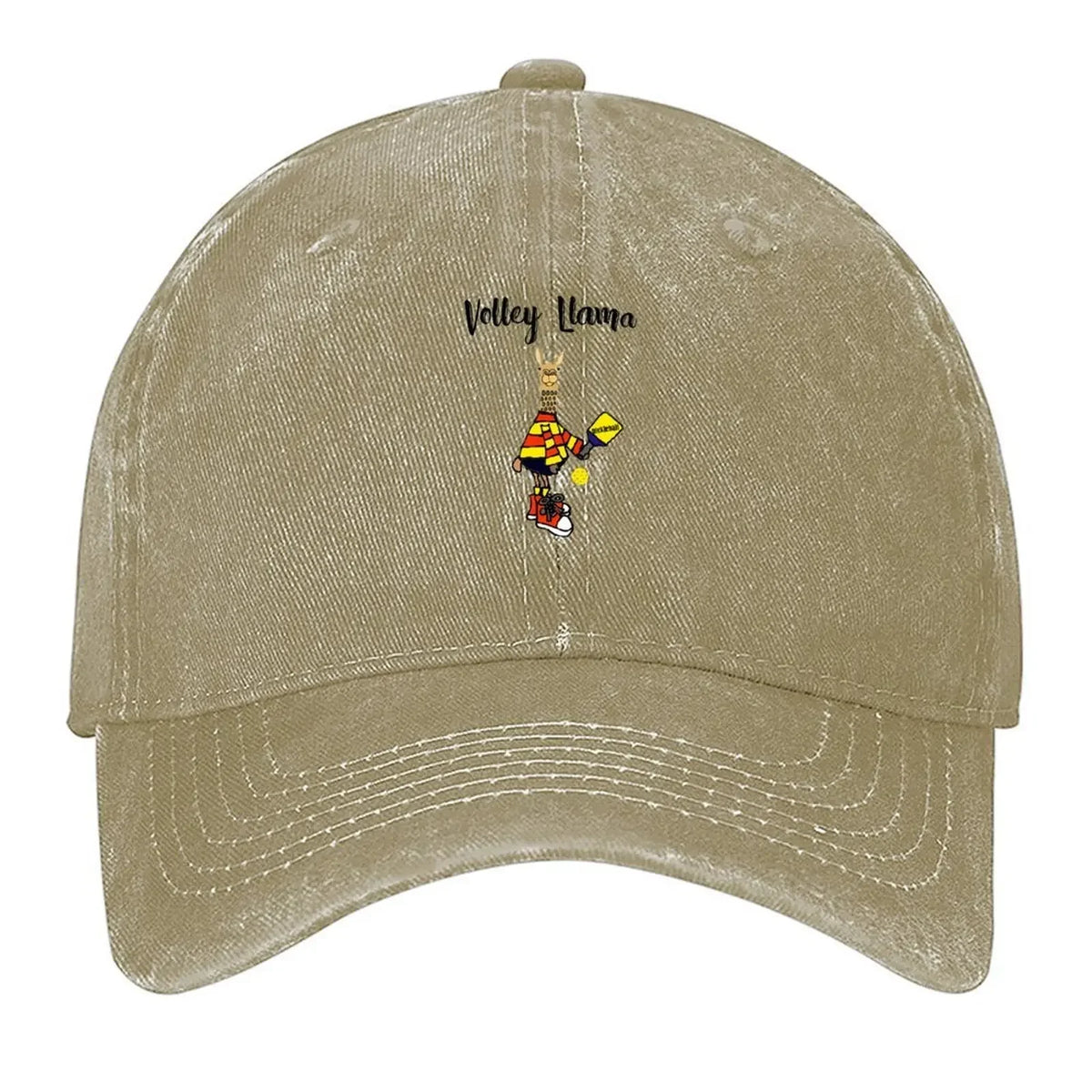 Volley Llama Pickleball Baseball Cap