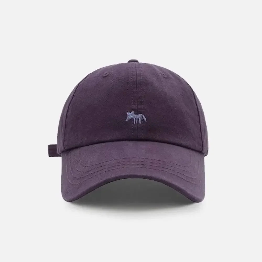 Retro Embroidered Embroidery Baseball Cap Animals Peaked Cap Canvas Baseball Hat