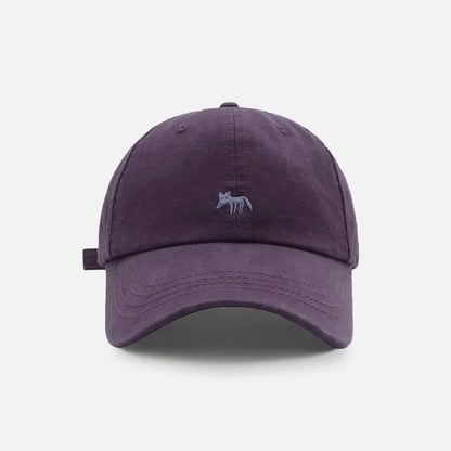 Retro Embroidered Embroidery Baseball Cap Animals Peaked Cap Canvas Baseball Hat
