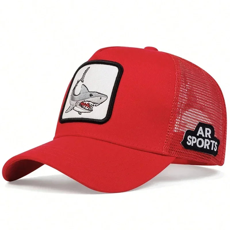 Unisex Shark Patch Embroidery Baseball Caps
