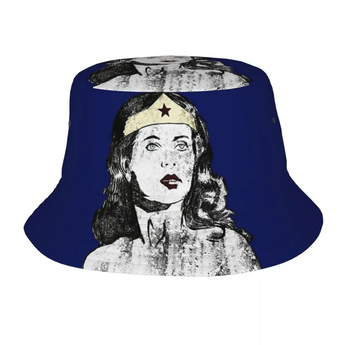 Vintage Superhero Comic Book Collection Pattern Bucket Hat