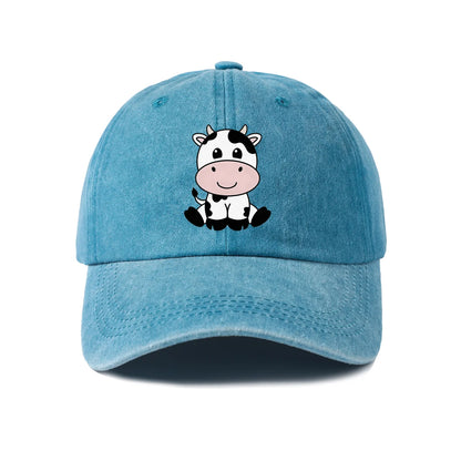 Cute Animal And Love Art Graphic Vintage Washed Baseball Cap
