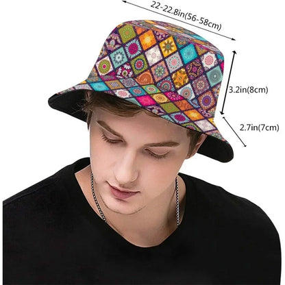Mandala Fisherman Cap Hip Hop Gorras Summer Unisex Printing Bucket Hat