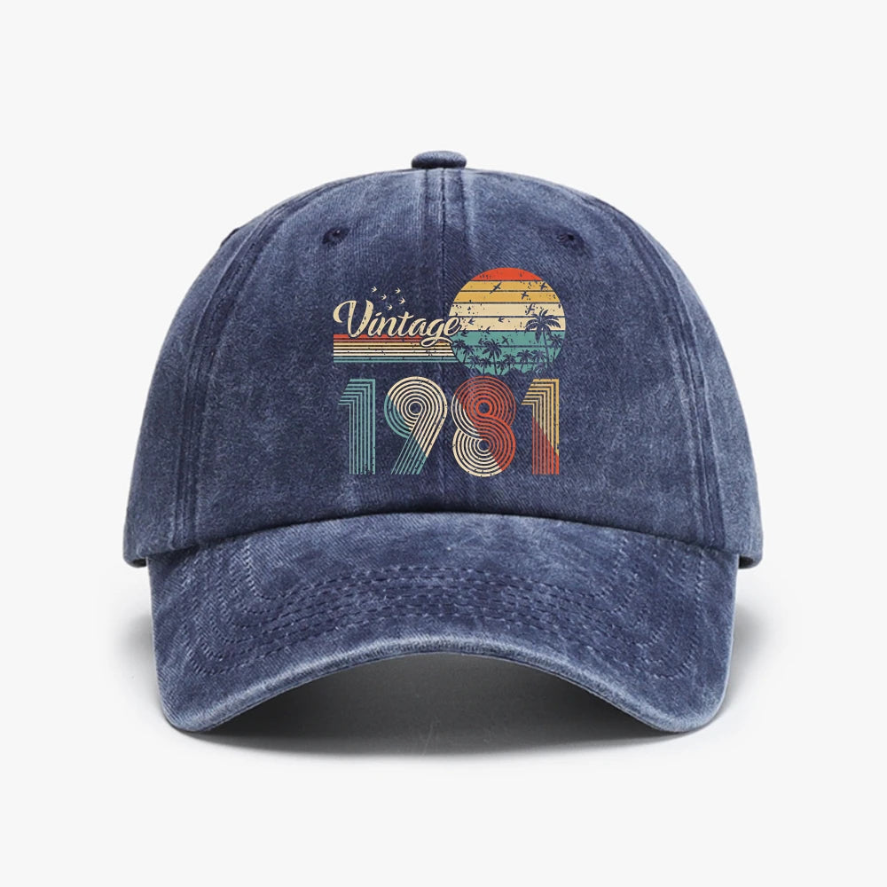 Classic Unisex Cotton Soft Top hatVintage Born In 1981 Birthday Jeeps Gifts Baseball Cap