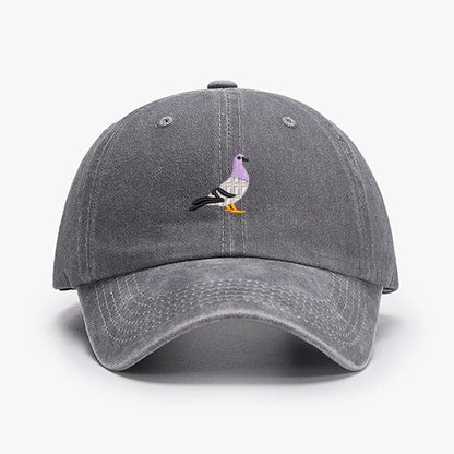 Embroidery Pigeon Spring Vintage Baseball Caps Men Women