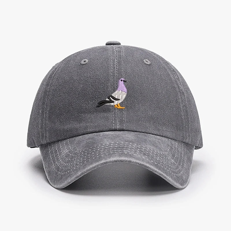 Embroidery Pigeon Design Spring vintage Baseball caps Men Women