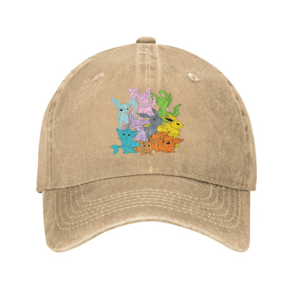 Pokemon Eevee Eevolutions Casual Baseball Cap