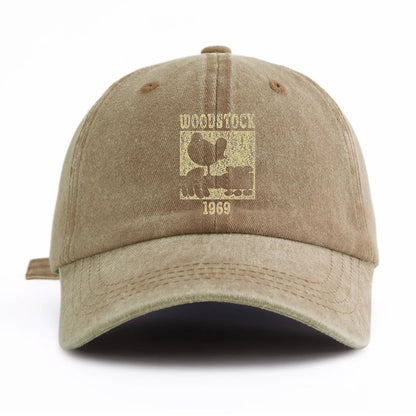 WOODSTOCK Print Washed Baseball Cap For Adults