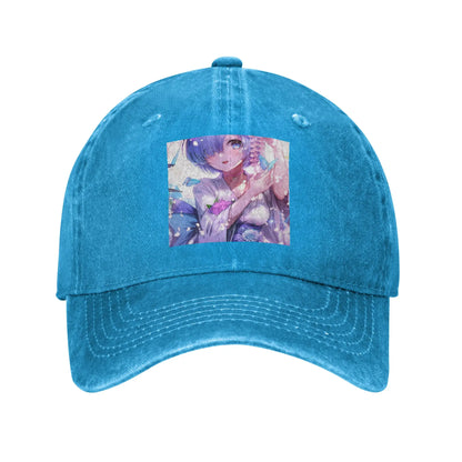 Re Zero REM Denim Fabric Cap Casual Baseball Caps