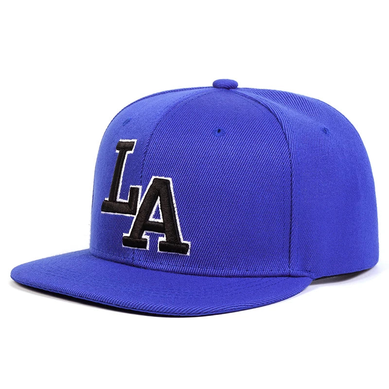 Unisex LA Letter Embroidery Hip-hop Hats Snapback Caps Spring Autumn Outdoor
