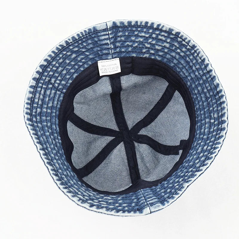 Denim Bucket Hat Women Fisherman's Hat Bucket Hat Unisex Bob Caps Hip Hop Gorros Men