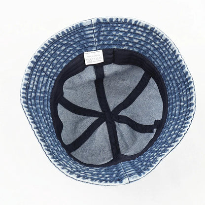 Denim Bucket Hat Women Fisherman's Hat Bucket Hat Unisex Bob Caps Hip Hop Gorros Men