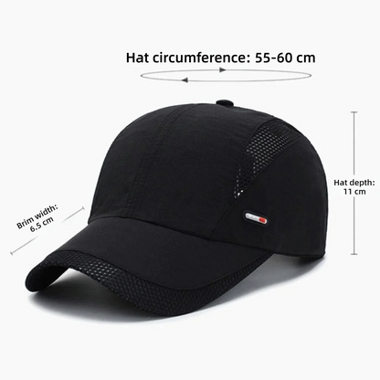 Baseball Cap Moisture-Wicking Unisex Quick-Dry Hat Sun Hat