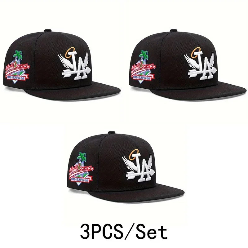 Snapback Caps Los Angeles LA Embroidery Angel Wings Hip Hop Caps