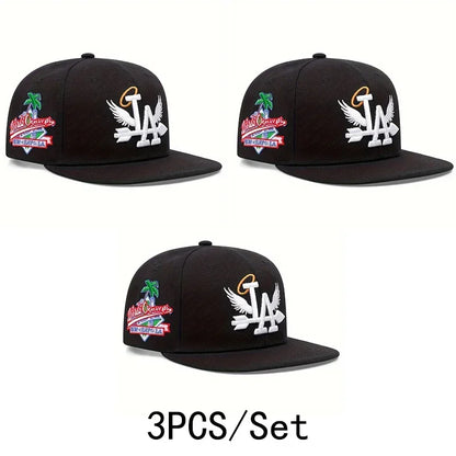 Snapback Caps Los Angeles LA Embroidery Angel Wings Hip Hop Caps