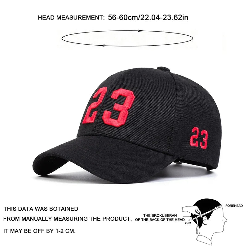 Unisex 23 Embroidery Baseball Caps Spring Autumn