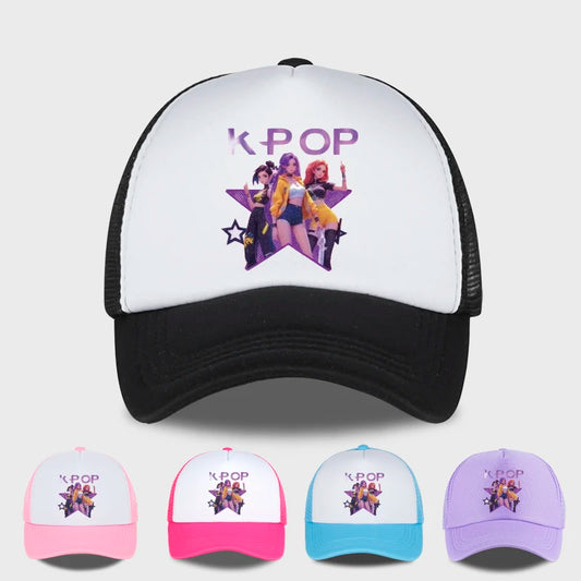 K-POP Girl Group Printed Mesh Cap  Baseball Cap
