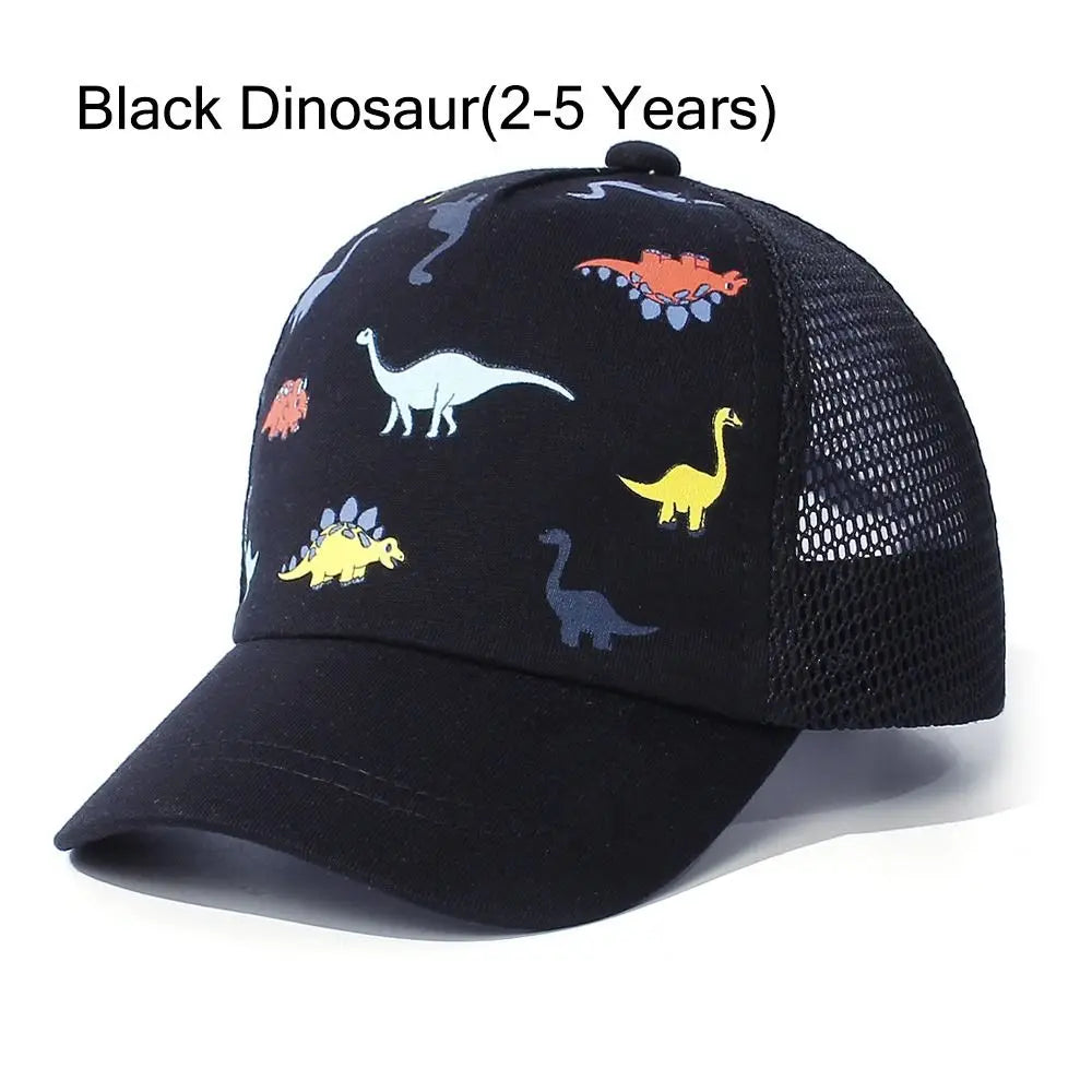 Adjustable Baseball Hat Dinosaur Printed Quick Drying Mesh Baseball Hat