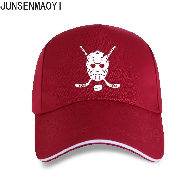 Goalie Mask and Hockey Sticks Baseball Cap