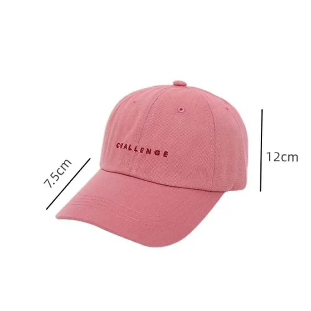 Casual Unisex Hip Hop Letter Embroidery CHALLENGE Baseball Caps