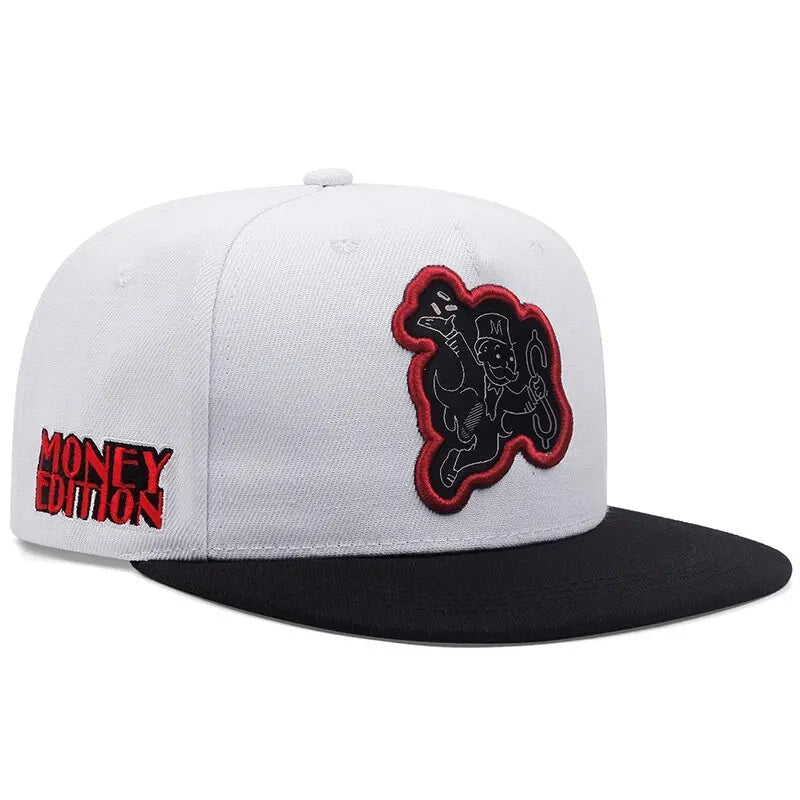 New Snapback Hip Hop Hats Fashion Characte Embroidered Baseball Cap Men