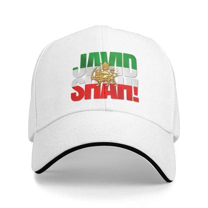 Javid Shah Iranian Flag Persian Pahlavi Lion And Sun Baseball Caps