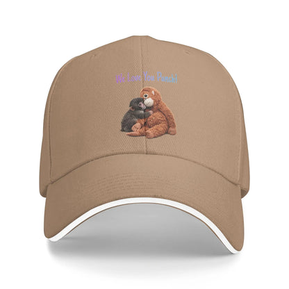 Baseball Cap Punch Baby Monkey Hugging Orangutan Plushie Viral Cute Monkey For Men