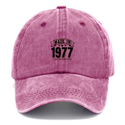 Vintage Washed Cotton Baseball Cap For Men Women Retro 1977