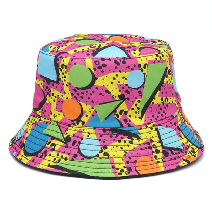 Panama Bucket Hats Animal Letter Print Fisherman Hat For Women Men