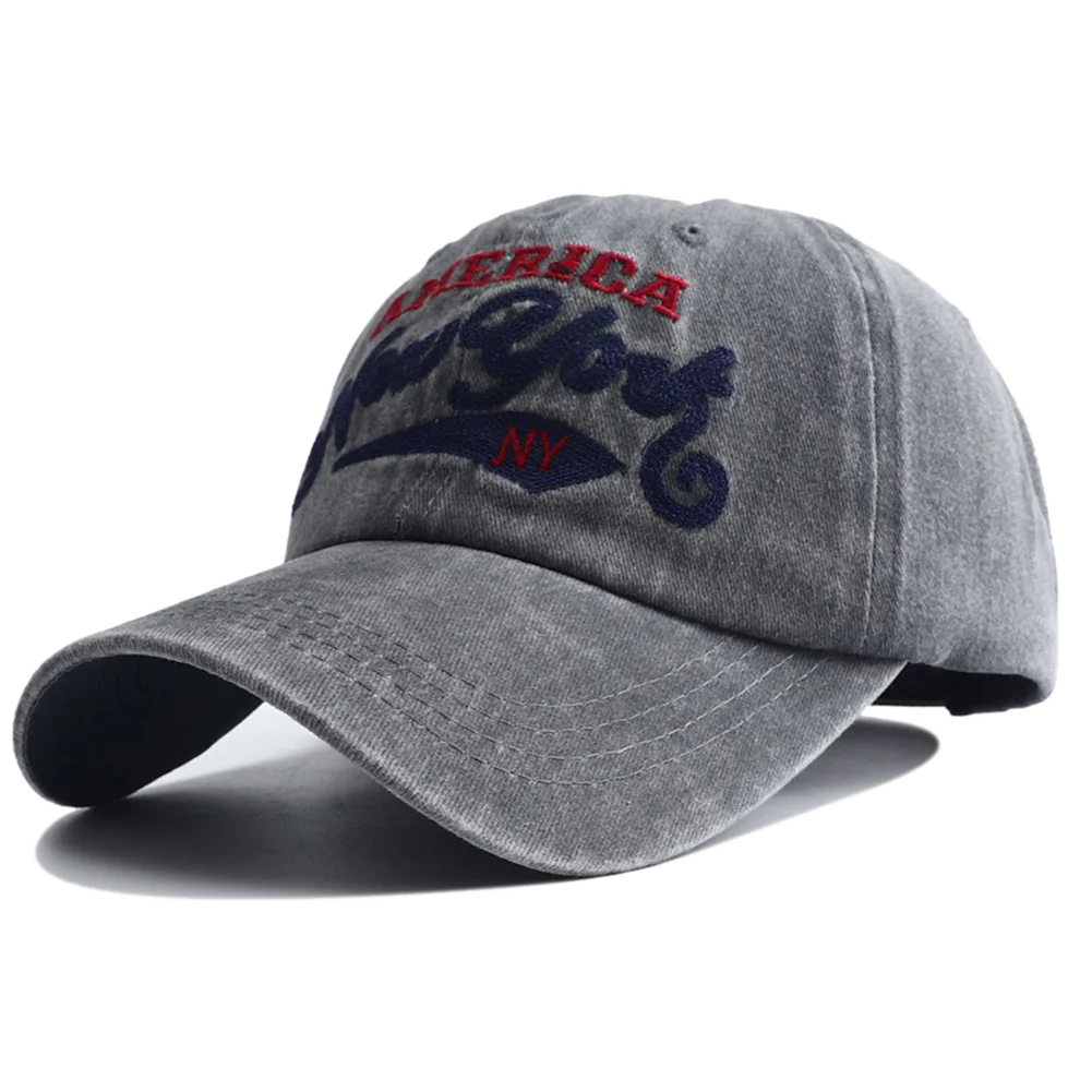 Retro Letter Embroidered Baseball Cap For Women Men