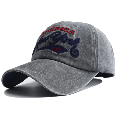 Retro Letter Embroidered Baseball Cap For Women Men