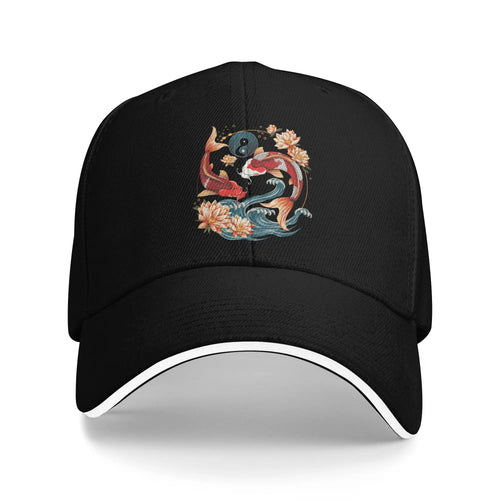 Japanese Koi Fish Sakura Baseball Cap