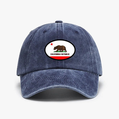 California Republic State Flag Men Women Baseball Cap