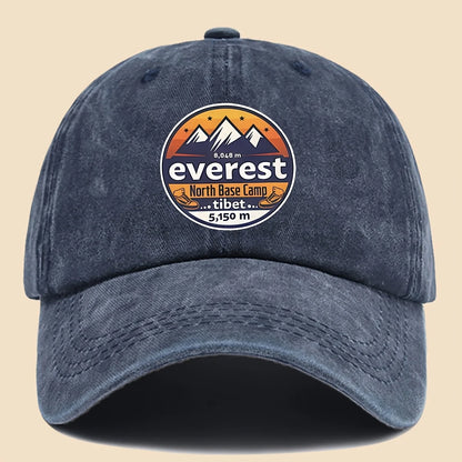 Baseball Cap Featuring "Everest North Base Camp 5, 150 Meters"