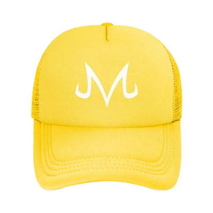 Majin Buu Print Mesh Net Caps Solid Color Baseball Cap