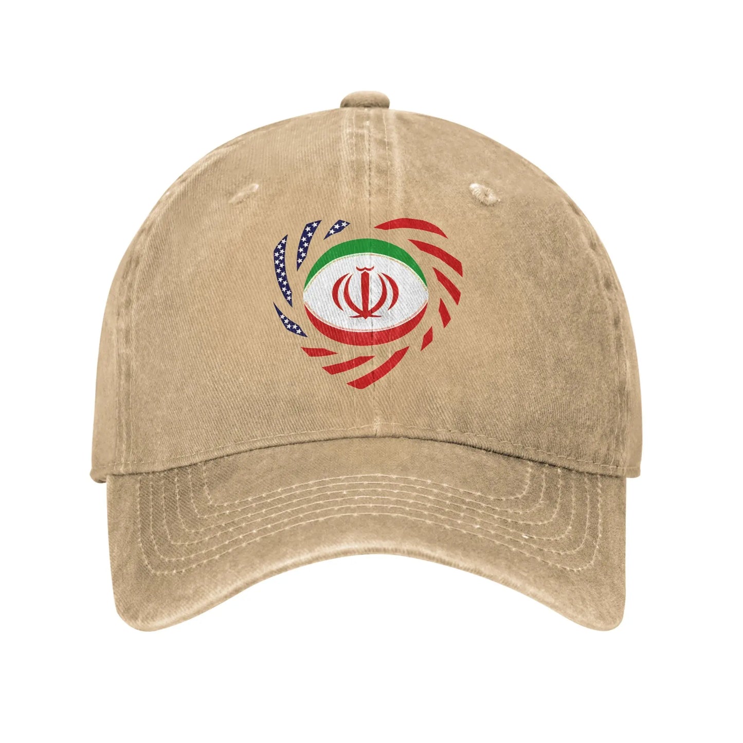 Iranian American Multinational Patriot Flag Casual Baseball Cap