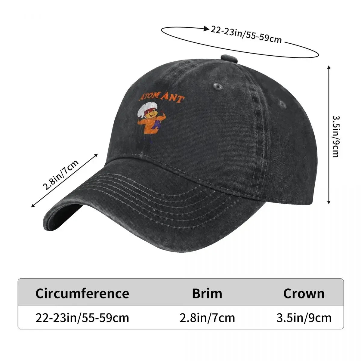 Atom Ant, Hanna-Barbera, Cartoon Print Baseball Cap